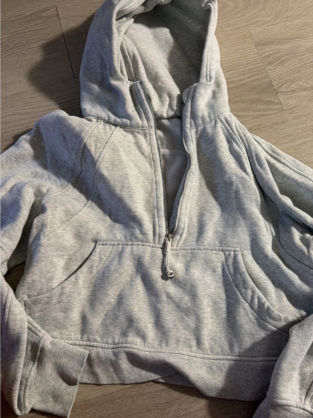 lululemon athletica Light Gray Half-Zip Hoodie